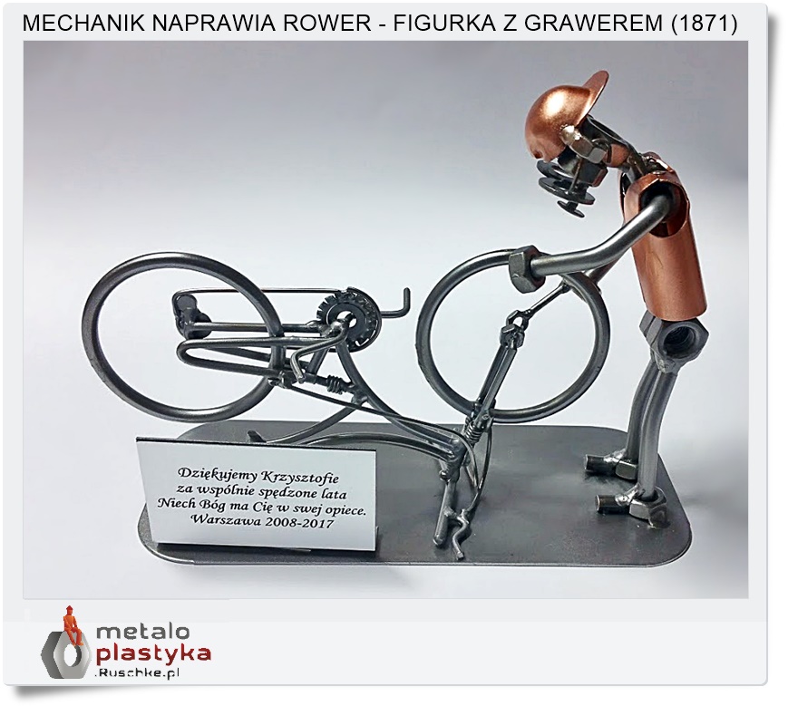  Figurka mechanika rowerów MTB na prezent z grawerem