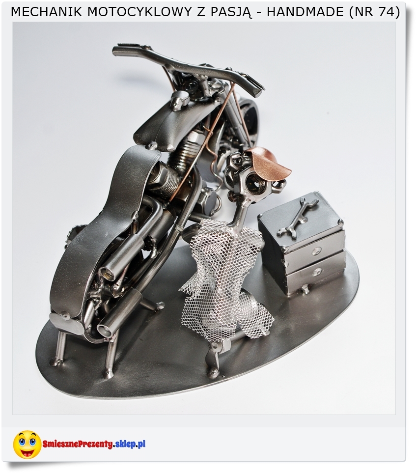  Metalowa figurka mechanika motocyklowego po modernizacji (Nr 74)